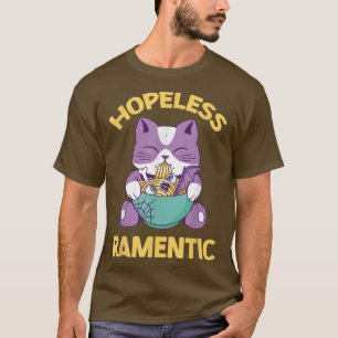 T-shirt Kawaii Japanese Noodles Ramen Noodle Pun Hopeless