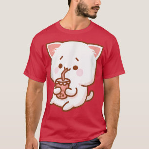 T-shirt Kawaii Japon Otaku Boba Tea Bua Tea Neko Cute K