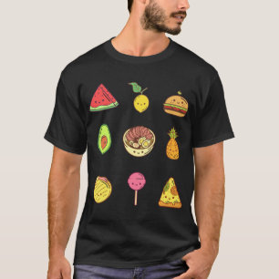 T-shirt Kawaii jolie collection de fruits, amoureux de kaw
