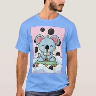 T-shirt Kawaii Koala Bear Bubble Boba Milk Tea Japonais Ae