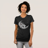 T-shirt Kawaii Koala Cute Dormir sur la lune des animaux (Devant entier)