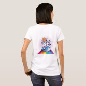 T-shirt Kawaii LGBT Animal Unicorn Panda Chat Requin Arc-e (Dos entier)
