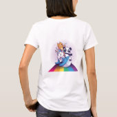 T-shirt Kawaii LGBT Animal Unicorn Panda Chat Requin Arc-e (Dos)