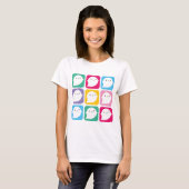 T-shirt Kawaii Little Ghosts coloré (Devant entier)
