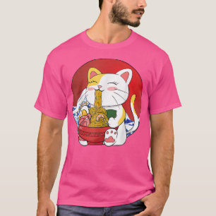 T-shirt Kawaii Maneki Neko Ramen mange japonaise Manga Ani