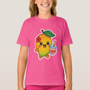 T-shirt Kawaii Mango - Fruit d'amour avec Smoothi de coeur