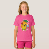 T-shirt Kawaii Mango - Fruit d'amour avec Smoothi de coeur (Devant entier)