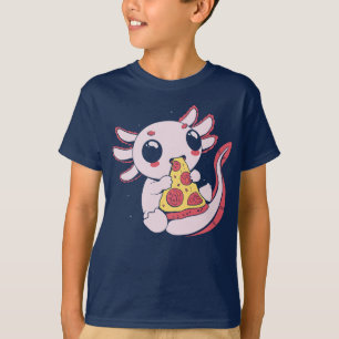 T-shirt Kawaii mignon axolotl PIZZALOTL pizza enfants amou