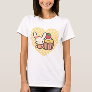 T-shirt Kawaii mignon de rose de fraise de petit gâteau de