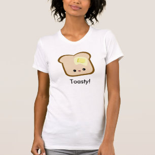 T-shirt Kawaii mignon Toasty ! Dames de pain grillé et de