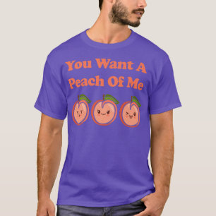 T-shirt Kawaii Mignonne Tu Veux Une Pêche De Moi Fruit Fru