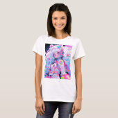 T-shirt Kawaii Moe Pastel Astronaut spatial Anime Girl (Devant entier)