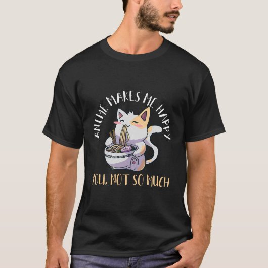 T-shirt Kawaii Neko Anime Chat (Devant)