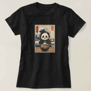 T-shirt Kawaii nouilles de ramen japonaises Panda gaming r