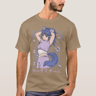 T-shirt Kawaii Otaku AnimeFo FilleJaponaiseFleurs de ceris