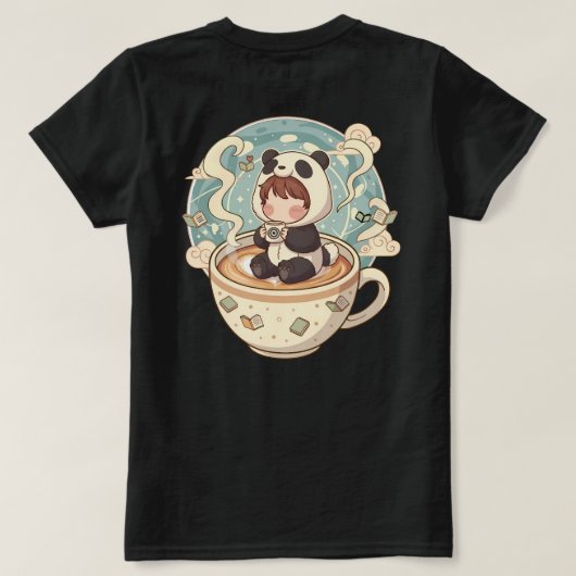 T-shirt Kawaii Panda Brew Women's Cotton Tee (Design dos)