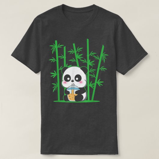 T-shirt Kawaii Panda Buble Tea Boba Tea Cute Panda (Design devant)
