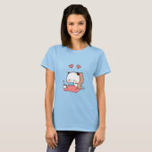 T-shirt Kawaii Panda couple ours, bubu et dudu amour (Devant entier)