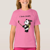 T-shirt Kawaii Panda Golfer (Devant)