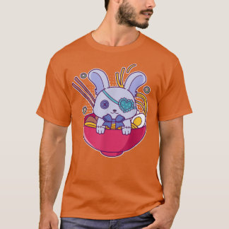 T-shirt Kawaii Pastel Goth Bunny Dans Un Bowl De Nouilles 