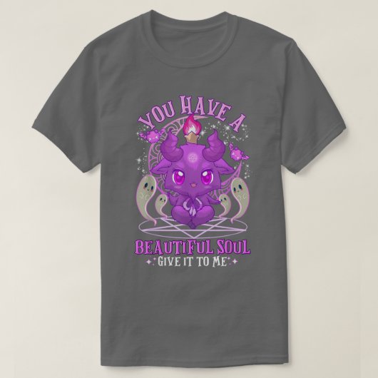 T-shirt Kawaii Pastel Goth Cute Baby Chèvre Baphomet Funny (Design devant)