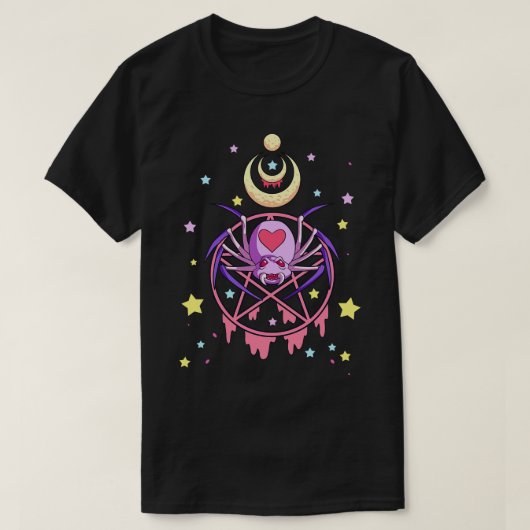 T-shirt Kawaii Pastel Goth Déplaisant Pentacle mignon Spid (Design devant)