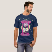 T-shirt Kawaii Pastel Goth Hourglass with Cat Skull Goth (Devant entier)