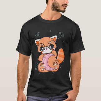 T-shirt Kawaii Pastel Goth Red Panda Chibi Anime Moon