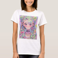 Kawaii Pastel Harajuku Anime Girl avec tresses