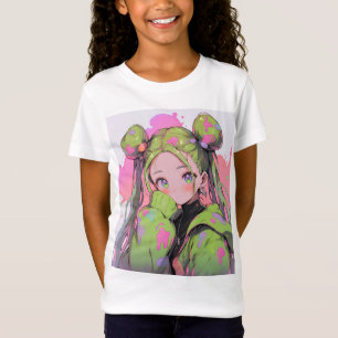 T-Shirt Kawaii Pastel Splatter Anime Girl
