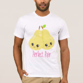 T-shirt Kawaii Pear Couple Parfait Paire Funny Pun (Devant)