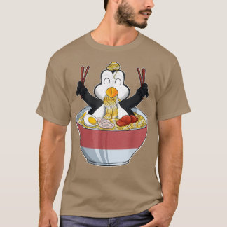 T-shirt Kawaii Penguin japonais nouilles Ramen I Otaku Ani