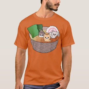 T-shirt Kawaii Petits Chats En Soupe, Chats Amoureux En An
