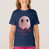 T-shirt Kawaii Pink Blob — Cute 3D Character (Devant)