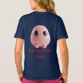 T-shirt Kawaii Pink Blob — Personnage 3D Mignon (Dos)