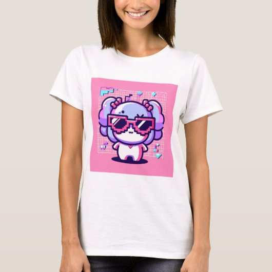 T-shirt Kawaii Pixel Pal (Devant)