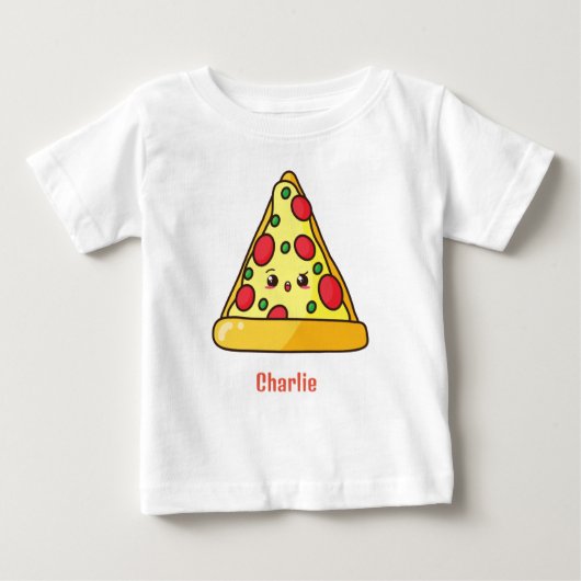 T-shirt Kawaii Pizza Baby Personnalisé (Devant)