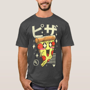 T-shirt Kawaii Pizza Cute Japonaise Nourriture Pizza Amate