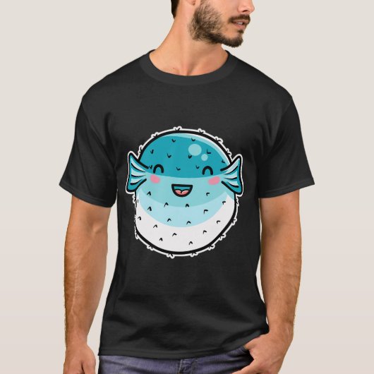 T-shirt Kawaii Poisson Gonflable Mignon (Devant)