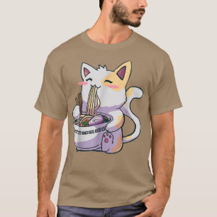 T-shirt Kawaii Ramen Chat Anime Japonaise 