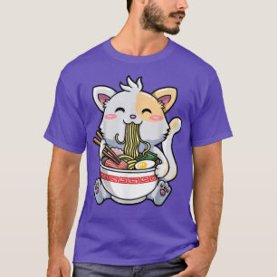 T-shirt Kawaii Ramen Chat japonais Anime Apparel mignon No