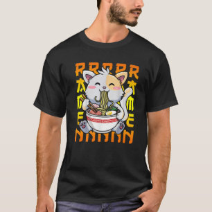 T-shirt Kawaii Ramen Cute Anime Otaku Chat Neko Japonais N