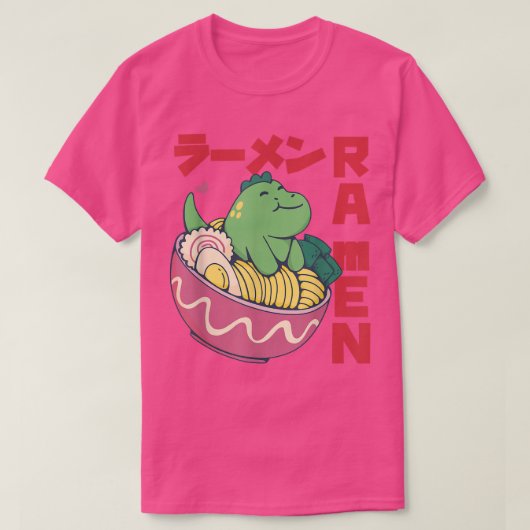 T-shirt Kawaii Ramen Dinosaur (Design devant)