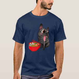 T-shirt Kawaii Ramen mignon Anime Chien Carlin nouilles ja