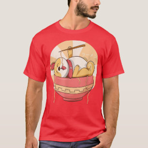 T-shirt Kawaii Ramen mignon Anime Chien Corgi nouilles jap