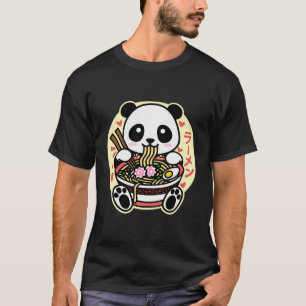 T-shirt Kawaii Ramen mignon Anime Panda Japonais asiatique