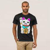 T-shirt Kawaii Rave Lucky Chat Maneki Neko (Devant entier)