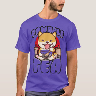 T-shirt Kawaii Shiba Inu Chien Kit de thé bulle Boba Anime