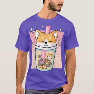 T-shirt Kawaii Shiba Inu Dog Bubble Tea Boba Japan Corgi
