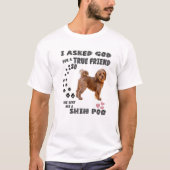 T-shirt Kawaii Shih Poo Citation Maman, Pooshi Papa Art, M (Devant)